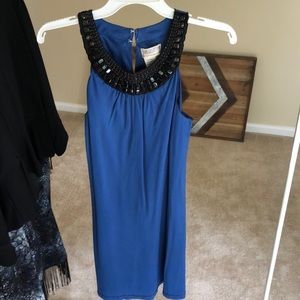 Max Studio Specialty Products Blue Beaded Dress